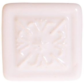 La Finesse Firkantet Keramik Deko Knop, Hvid