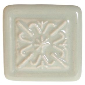 La Finesse Firkantet Keramik Knop, Dusty Green