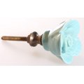 La Finesse Keramik Knop, Turkis Blomst