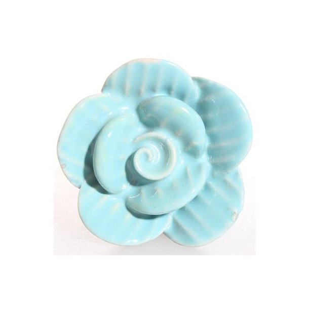 La Finesse Keramik Knop, Turkis Blomst