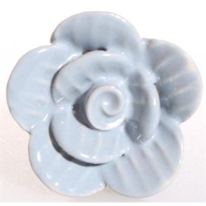 La Finesse Keramik Knop, Bl/Gr Blomst