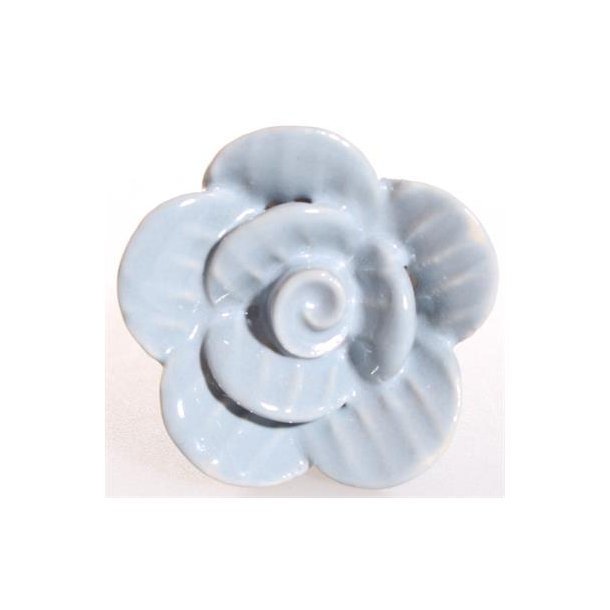 La Finesse Keramik Knop, Bl/Gr Blomst