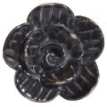 La Finesse Keramik Knop, Sort Blomst