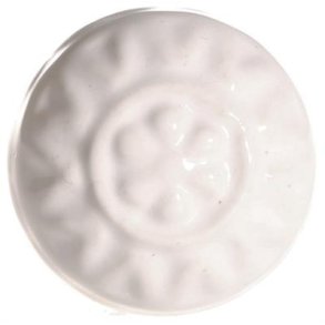 La Finesse Rund Keramik Blomst Knop, Hvid 