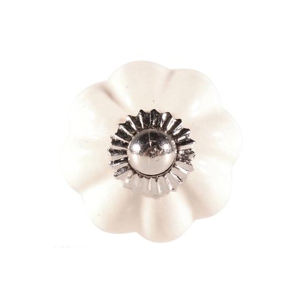 La Finesse Keramik Knop, Rhvid Blomst