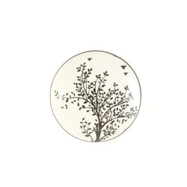 La Finesse Knop Porceln Tr, Sort/Hvid