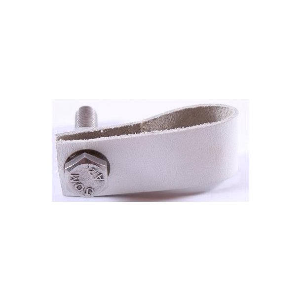 La Finesse Flad Knop Lder, Hvid