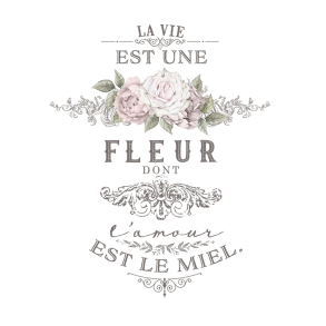 Redesign decor transfers lamour est le miel 26x 35 cm
