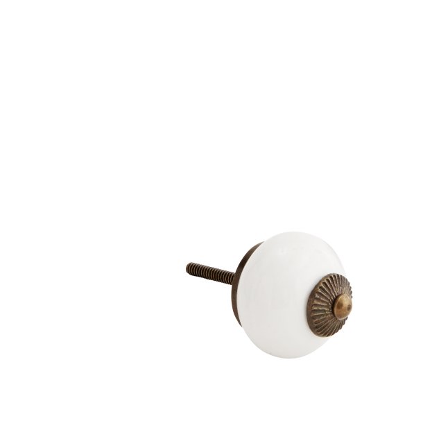 Madam Stoltz Keramik Knop, Hvid